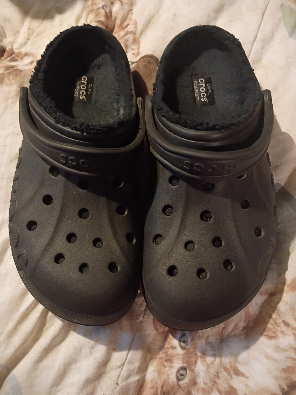 Crocs Kids Classic Lined Clogs - Black